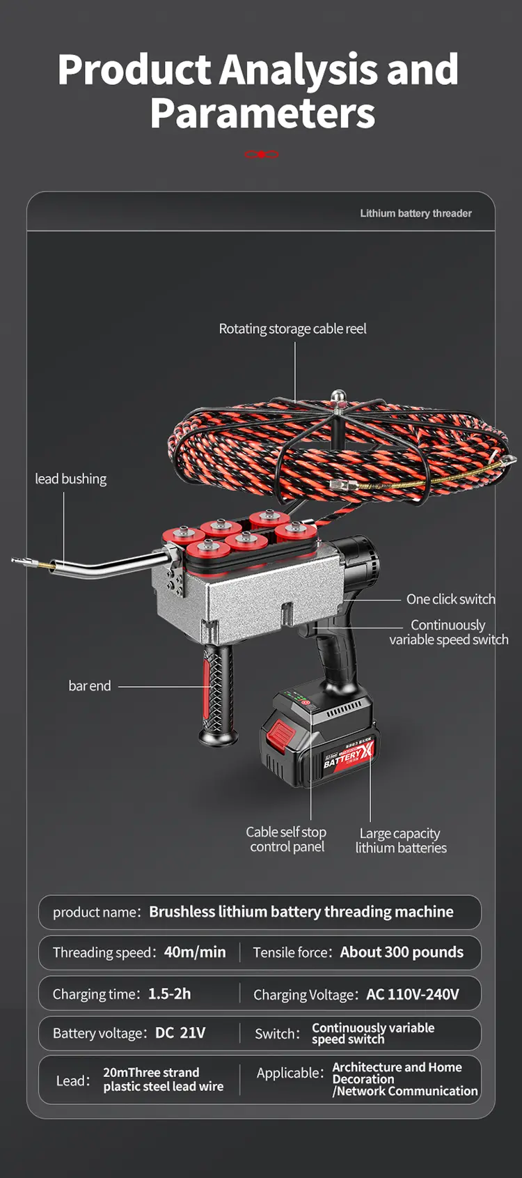 lithium battery threading machine