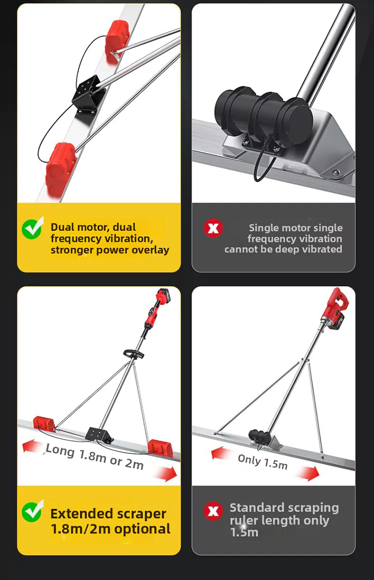 lithium battery digital display double-frequency vibration ruler